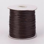 Eco-Friendly Korean Waxed Polyester Cord, Coconut Brown, 1mm, about 169.51~174.98 Yards(155~160m)/Roll(YC-P002-1mm-1130)