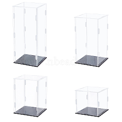 Olycraft 4 Set 4 Style Acrylic Display Box, for Model Toy Display, Mixed Color, 1 set/style(ODIS-OC0001-29)