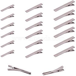 Iron Flat Alligator Hair Clip Findings, DIY Hair Accessories Making, Platinum, 34x7mm, 46x8mm, 57x8.5mm, 150pcs/set(IFIN-PH0023-81)