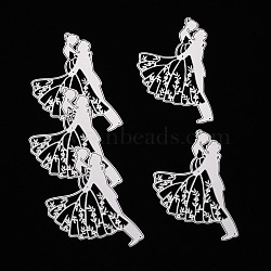 Valentine's Day Lovers Carbon Steel Cutting Dies Stencils, for DIY Scrapbooking/Photo Album, Decorative Embossing DIY Paper Card, Matte Platinum Color, 12x7.5x0.08cm(X-DIY-A008-36)