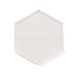 Hexagon Acrylic Display Base, for Miniatures, Models and Toilet Sign, Clear, 25x28x2mm(DIY-WH0322-03)