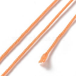 Polyester Twisted Cord, Round, for DIY Jewelry Making, Sandy Brown, 1.2mm, about 38.28 Yards(35m)/Roll(OCOR-G015-01B-03)
