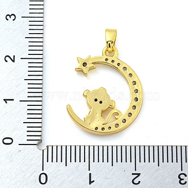 Brass Micro Pave Clear Cubic Zirconia Pendant(FIND-Z044-03D)-3