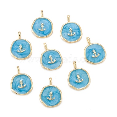 Brass Enamel Pendants(KK-A155-10G)-2