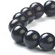 Synthetic Blue Goldstone Beaded Stretch Bracelets(BJEW-A117-E-17)-2