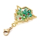 Christmas Tree Glass & Alloy Pendant Decorations(HJEW-TA00188)-4