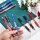 9Pcs 3 Colors Plastic Press Roller Ball Pens(AJEW-GF0006-95)-3