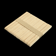 Birch Wooden Craft Ice Cream Sticks, White, 110~114x9~10x1.5~2mm, about 50pcs/bundles(X-DIY-R042-B01)