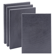 Linen Stretched Blank Canvas Panels, with Wooden Frame, for Painting, Oil Paint, Rectangle, Black, 24x18x1.7cm(DIY-NB0001-69B)