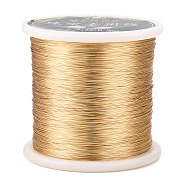 Copper Jewelry Wire, Round, Lead Free & Nickel Free & Cadmium Free, with Spool, Real 14K Gold Plated, 0.3mm, about 1213.91 Feet(370m)/Roll(CWIR-N002-01)