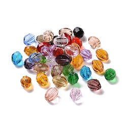 Imitation Austrian Crystal Beads, Grade AAA, Faceted, Oval, Mixed Color, 6x9.5mm, Hole: 0.7~0.9mm(SWAR-F056-9x6mm-M)