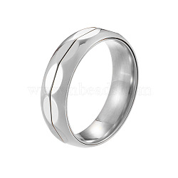 Stainless Steel Rotating Rings, Jewely for Unisex, Stainless Steel Color, 6mm,US Size 9(18.9mm)(PW-WG8EB68-03)