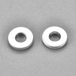 201 Stainless Steel Linking Rings, Donut, Silver, 6.5x1~1.8mm, Inner Diameter: 2.7~2.8mm(STAS-F192-002S-01)