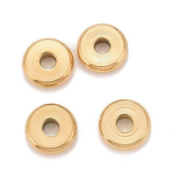 Ion Plating(IP) 304 Stainless Steel Spacer Beads, Donut, Golden, 10x2.5mm, Hole: 3mm