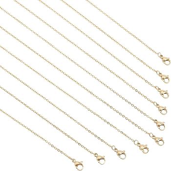 304 Stainless Steel Cable Chain Necklace, with Lobster Claw Clasps, Golden, 15.9 inch(40.5cm), 1.6mm, 10pcs/box