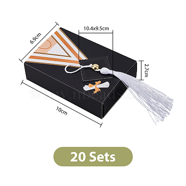 robe de graduation rectangle tiroir en papier boîtes à bonbons(CON-WH0094-02A)-2