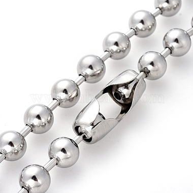 304 шариком из нержавеющей стали цепи ожерелья(NJEW-G326-03P)-2