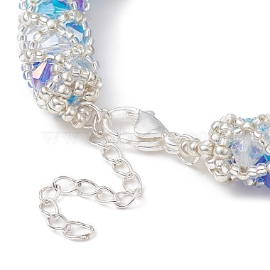 bracelet en perles de graines miyuki au crochet(BJEW-MZ00039)-4