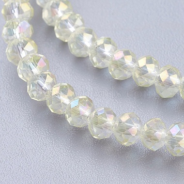 Faceted Rondelle Electroplate Glass Beads Strands(X-EGLA-D020-3x2mm-70)-3