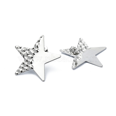 201 boucles d'oreilles en inox(EJEW-K270-25P)-2