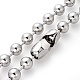 304 Stainless Steel Ball Chain Necklaces(NJEW-G326-03P)-2