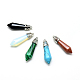 Natural & Synthetic Mixed Stone Pointed Pendants(G-T002-28M)-1