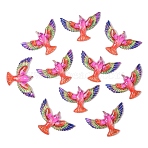 10Pcs Transparent Resin Cabochons, Bird, FireBrick, 24x36mm(FIND-YW0008-83C)