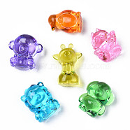 Transparent Acrylic Beads, No Hole/Undrilled, Animal Series, Mixed Color, 27~35x19~28x15~20mm, about 85pcs/500g(TACR-S149-19)