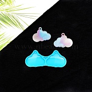 DIY Pendant Silicone Molds, Resin Casting Molds, Deep Sky Blue, Cloud, 30x72mm(PW-WGCC64A-02)