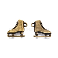 Skating Shoes Alloy Pendants, DIY Jewelry Accessories, Antique Bronze, 17.5x20x6.5mm, Hole: 2mm(PALLOY-WH0001-21C)