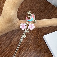 Alloy Hair Sticks, Hair Accessories for Women & Girls, Flower, 185mm(PW-WG51AFF-03)