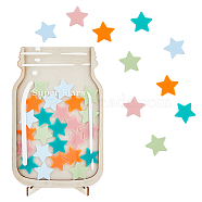 DIY Wood Reward Chart for Kids, Reward Jar for Toddlers, Star, Mixed Color, Finishde Product: 60x135x220mm(DIY-WH0308-423)