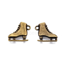 Skating Shoes Alloy Pendants, DIY Jewelry Accessories, Antique Bronze, 17.5x20x6.5mm, Hole: 2mm(PALLOY-WH0001-21C)