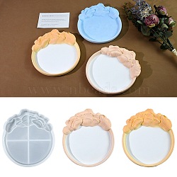 Silicone Molds, Resin Casting Molds, For UV Resin, Epoxy Resin Craft Making, White, Flat Round, 170x153x24.5mm(SIMO-M044-10)