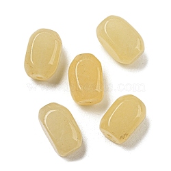 Natural Topaz Jade Beads, Barrel, 13.5~15x8~10x8.5~10mm, Hole: 1mm(G-B070-13)