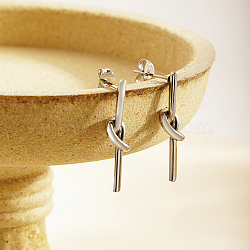 Knot Stainless Steel Stud Earrings for Women(TG6724-2)