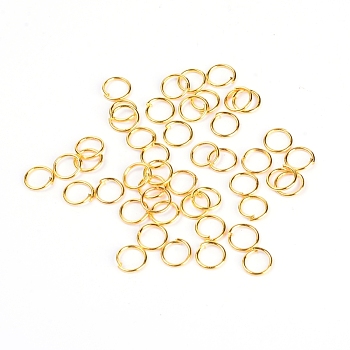 Iron Jump Rings, Open Jump Rings, Golden, 6x0.5mm, Inner Diameter: 4mm, 200~230Pcs/Set