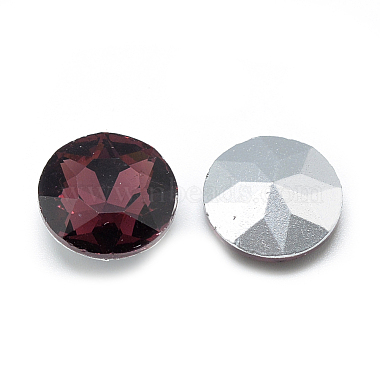 Cabochons en verre avec strass de dos avec point(RGLA-T029-12mm-18)-2