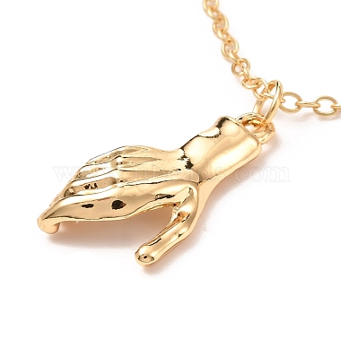 Rack Plating Alloy Hand Pendant Necklaces Sets(NJEW-B081-11A)-4