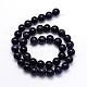 Synthetic Blue Goldstone Round Beads Strands(X-G-O047-11-6mm)-3