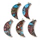 Assembled Natural Bronzite & Synthetic Turquoise & Imperial Jasper Pendants(G-N330-035B)-1