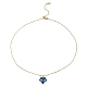 Maple Leaf Glass Pendant Necklaces(NJEW-E105-13KCG-01)-2