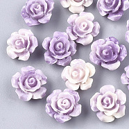 Synthetic Coral Beads, Dyed, Flower, Medium Purple, 12x12x7mm, Hole: 1mm(X-CORA-S026-21B-04)
