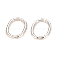 304 Stainless Steel Open Jump Rings, Oval, Stainless Steel Color, 13x11x2mm(STAS-H121-24P)