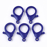 Plastic Lobster Claw Clasps, Royal Blue, 35x24.5x6mm, Hole: 3mm(KY-ZX002-06-B)