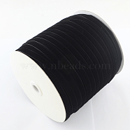 1/4 inch Single Face Velvet Ribbon, Black, 1/4 inch(6.5mm), about 200yards/roll(182.88m/roll)(OCOR-R019-6.5mm-003)