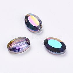 Imitation Austrian Crystal Beads, Grade AAA, Faceted, Oval, Colorful, 11.5x8x4mm, Hole: 0.9~1mm(SWAR-F072-11x8mm-31)