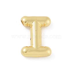 Rack Plating Brass Pendants, Long-Lasting Plated, Lead Free & Cadmium Free,  Real 18K Gold Plated, Letter I, 17.5x12x4mm, Hole: 1.8mm(KK-A224-01I-G)