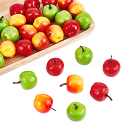 30Pcs 3 Colors Mini Foam Imitation Apples, Artificial Fruit, for Dollhouse Accessories Pretending Prop Decorations, Mixed Color, 38~43x34~35mm, 10pcs/color(DJEW-CA0001-26)