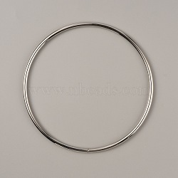 Iron Bag Handles, for Handmade Bag Handbags Purse Handles Replacement, Round Ring, Platinum, 13.5x0.45cm, Inner Diameter: 12.55cm(FIND-WH0117-96A-P)